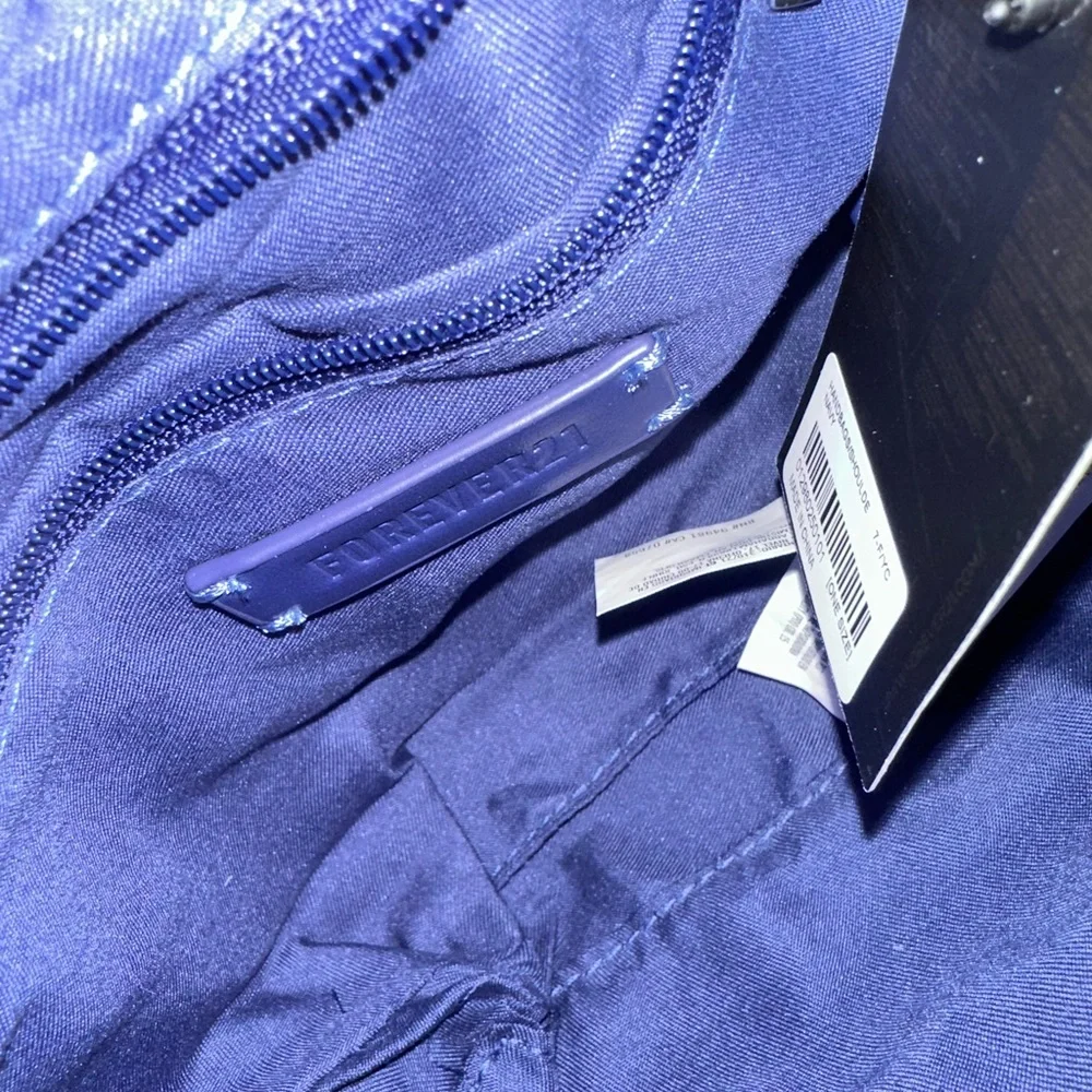 Stylish Forever 21  Navy Shoulder Bag  with Ruffled Shoulder‎ Strap